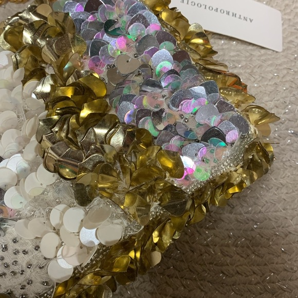 Anthropologie sequin crossbody clutch purse wtags - Picture 11 of 11